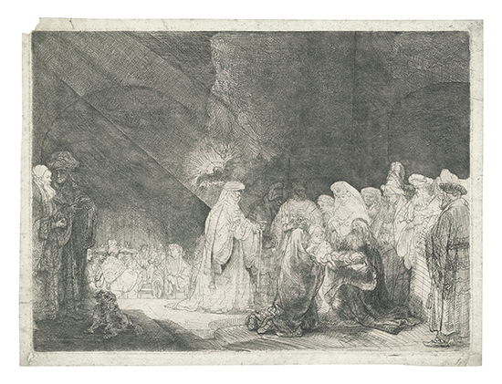 Appraisal: REMBRANDT VAN RIJN The Presentation in the Temple Oblong Print