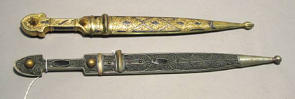 Appraisal: A lot of two Russian kindjal th century Both of