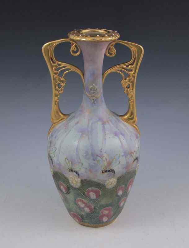 Appraisal: RIESSNER STELLMACHER KESSEL TURN TEPLITZ PORCELAIN VASE Austria - Mottled