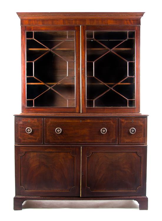 Appraisal: Sale Lot A George III Mahogany Secretary Bookcase th century