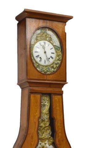 Appraisal: French Provincial morbier standing long case clock th c shaped