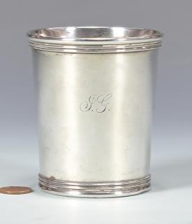 Appraisal: Kinsey Coin Silver Julep Cup Coin silver mint julep cup