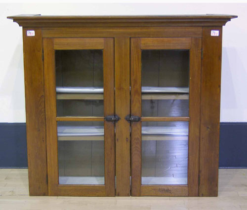 Appraisal: Cherry cupboard top th c h w Provenance The Estate