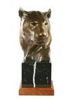 Appraisal: BRONZE SCULPTURE - Portrait of Cougar by Forest Hart contemporary