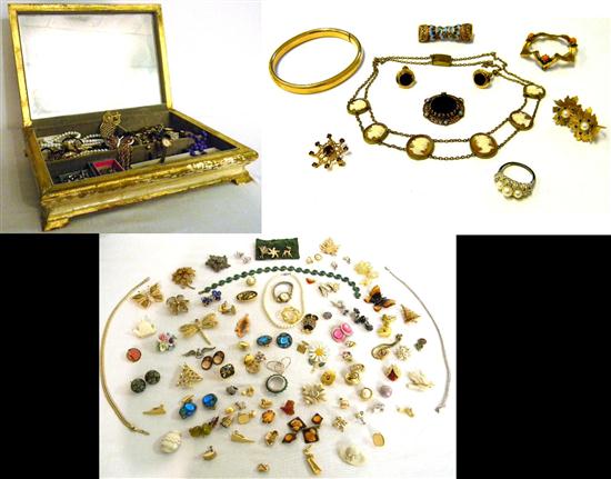 Appraisal: JEWELRY Large Assortment of non gold gold filled and Sterling