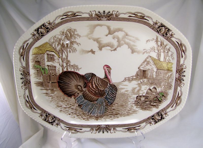 Appraisal: Johnson Brothers Barnyard King Turkey Platter Transferware decoration Marked Johnson