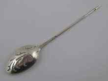 Appraisal: A Georgian silver motespoon with rococo scrolling by Ebenezer Coker