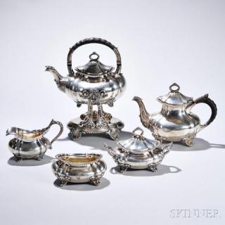 Appraisal: Five-piece Gorham Sterling Silver Tea Service Providence - each with