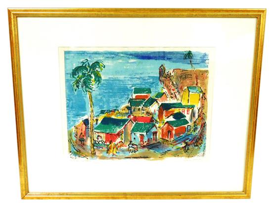 Appraisal: Marion Huse American - La Perla San Juan serigraph signed