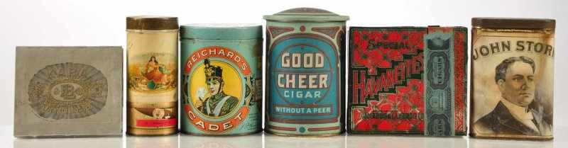 Appraisal: Lot of Tobacco Tins Description Fine assortment includes John Storm