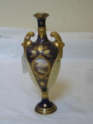 Appraisal: A COALPORT PORCELAIN VASE of slender urn form with flared