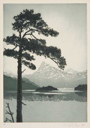 Appraisal: JOHN TAYLOR ARMS Dawn Lake Como Color aquatint and etching