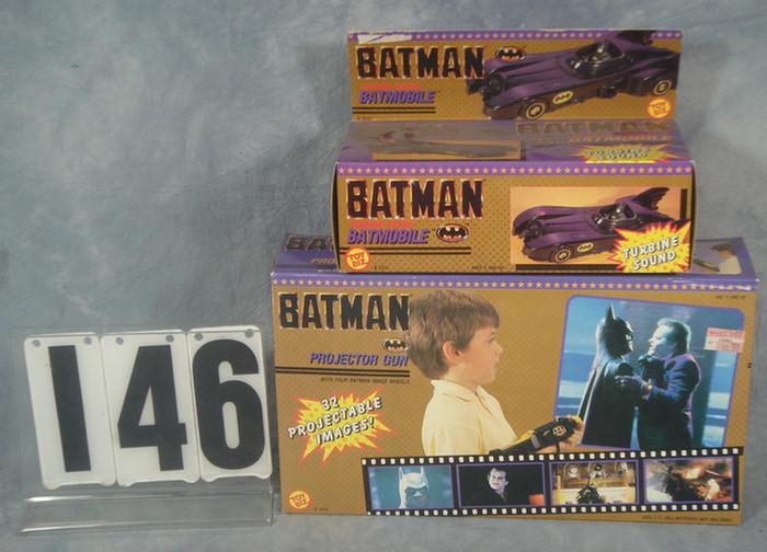 Appraisal: LJN Batman Toy Lot Batmobile and Projector Gun both mint