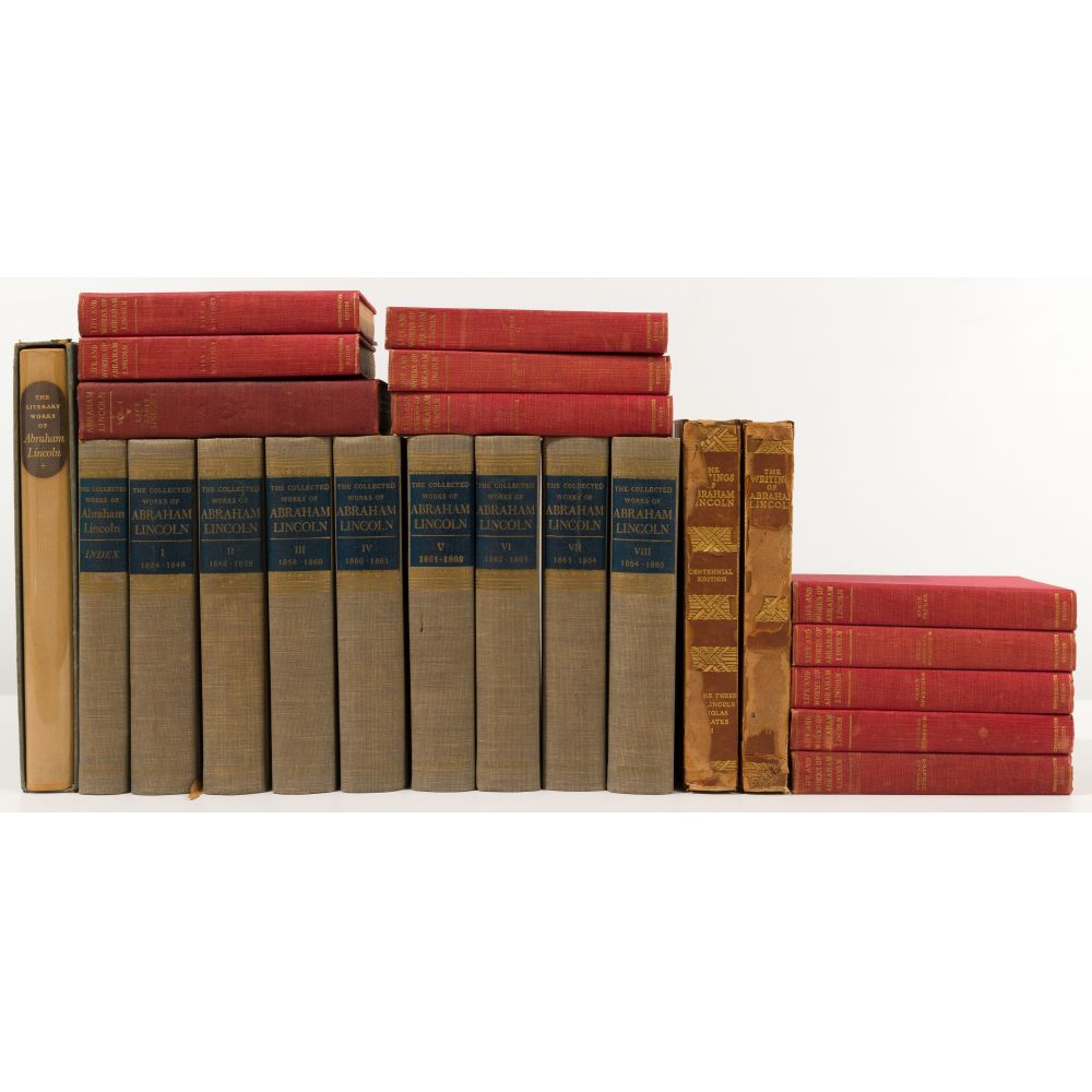 Appraisal: LINCOLN LITERARY WORK BOOK ASSORTMENT hardcover volumes including The Literary