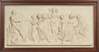 Appraisal: Plaster Relief Plaque th c of classical dance Plaster Relief