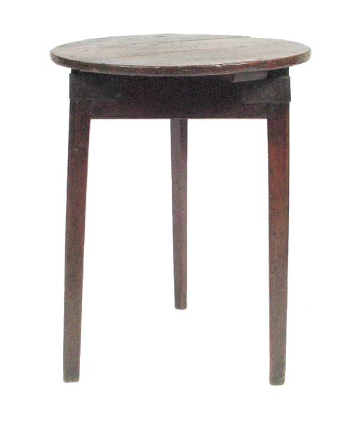 Appraisal: A George III oak cricket table height in diameter in