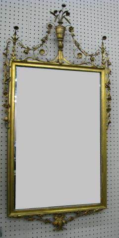 Appraisal: Ornate vintage French wall mirror h x w gesso and