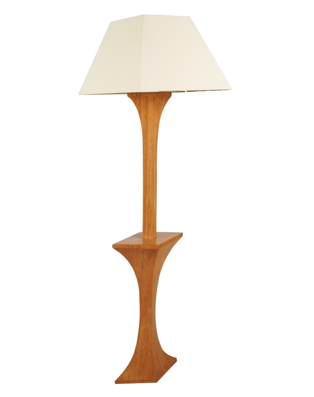 Appraisal: ROSE TARLOW WOODEN FLOOR LAMPwith a diamond-shaped shade over a