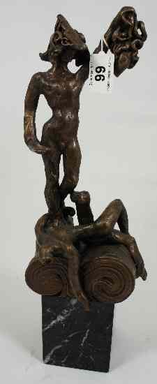 Appraisal: Bronze Figure signed by Salvador Dalhi and Dated height cm