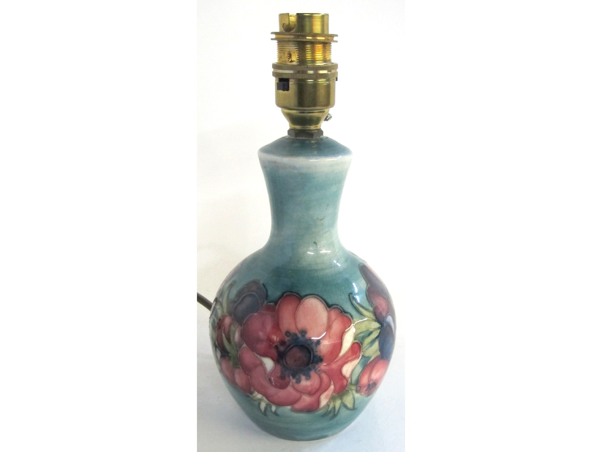 Appraisal: Moorcroft pottery vase mounted as a lamp