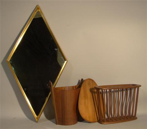 Appraisal: A COLLECTION OF FOUR MID CENTURY ITEMS Comprising a wooden