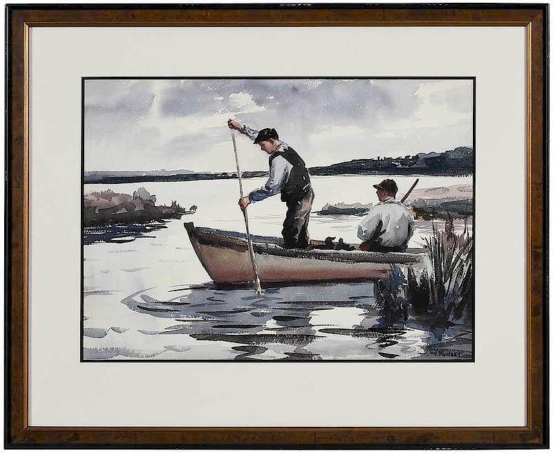 Appraisal: Vladimir Pavlosky Massachusetts Maine - Duck Hunting signed lower right