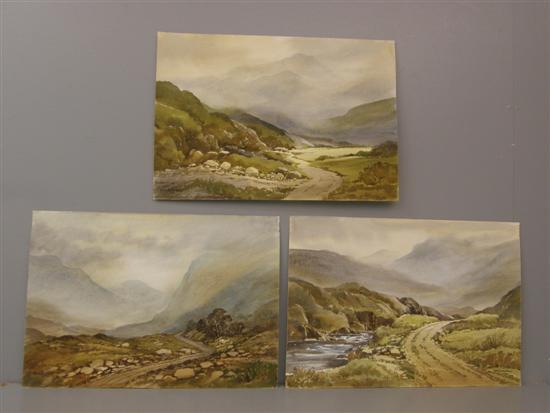 Appraisal: Keith Burtonshaw three watercolours of Scotland two of Glencoe and