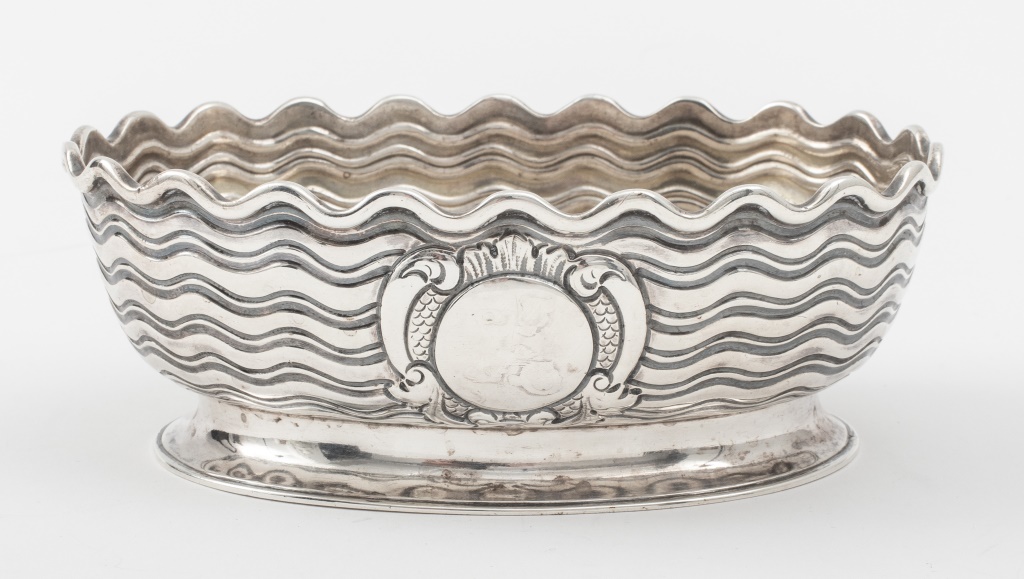 Appraisal: EDWARD BROWN LONDON STERLING WAVY BOWL Edward Brown London sterling