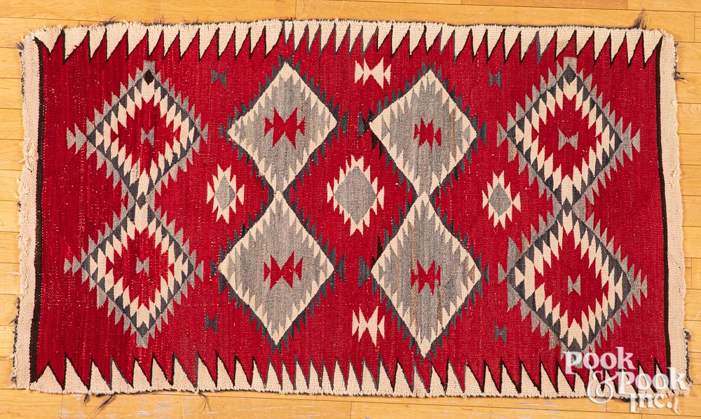 Appraisal: Navajo Indian blanket Navajo Indian blanket early mid th c