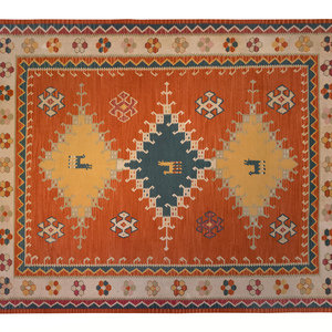 Appraisal: A Kilim Wool Rug Second Half th Century feet inches