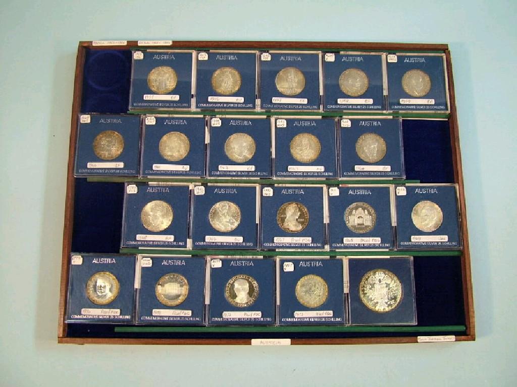 Appraisal: Austria twenty five shilling commemorative cased and others Maria Theresia