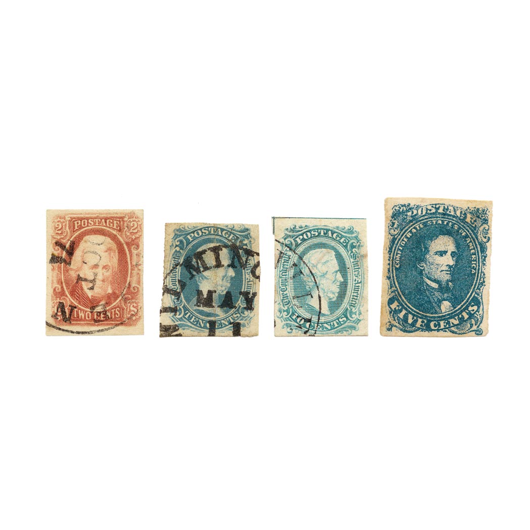 Appraisal: Confederate States of America Mounted collection of approximately eighty-five stamps