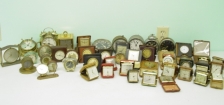 Appraisal: small desk clocks old alarm clocks travel clocks misc parts