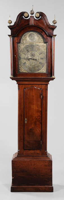 Appraisal: Chippendale Mahogany Tall Case Clock dial signed Mattw W Wylie