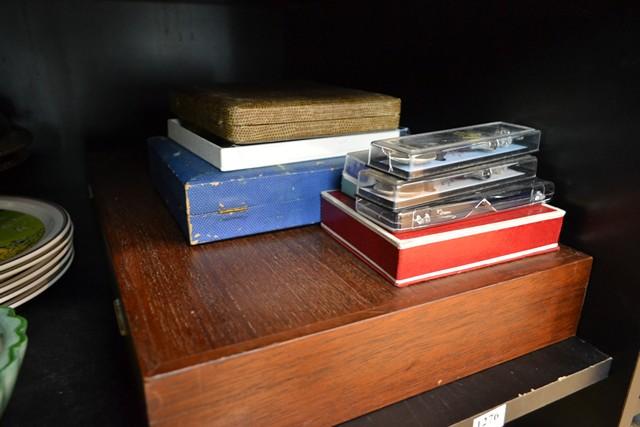 Appraisal: ONE SHELF OF FLATWARE INCL COLLECTOR SPOONS PART FLAT WARE