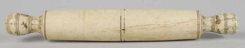 Appraisal: Scrimshaw Rolling Pin Description Circa to With the exception of