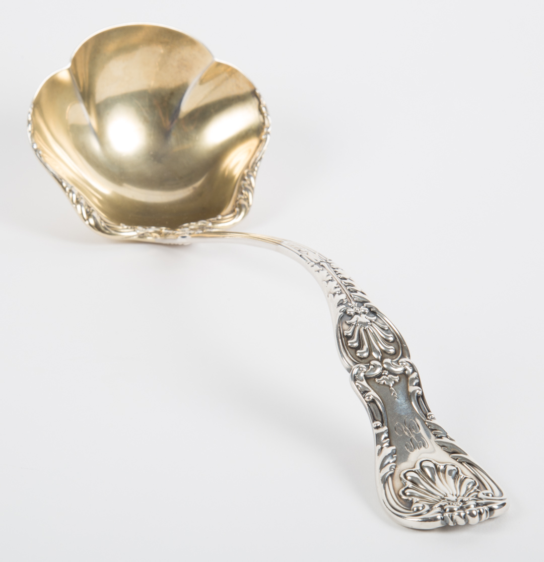 Appraisal: Gorham King George sterling ladle with gilt washed bowl circa