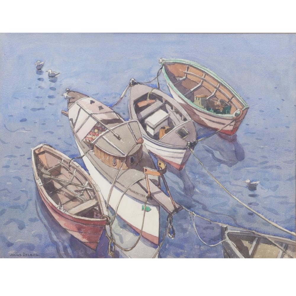 Appraisal: Julius Delbos New York New Jersey - untitled fishing boats