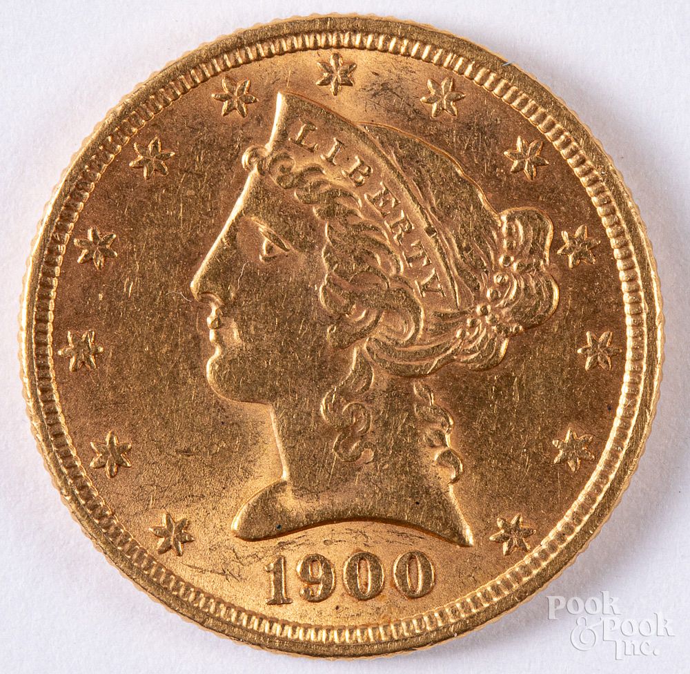 Appraisal: Liberty Head five dollar gold coin Liberty Head five dollar