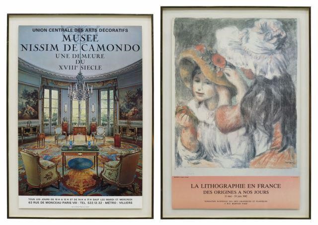 Appraisal: lot of Framed gallery exhibition posters including Musee Nissim de