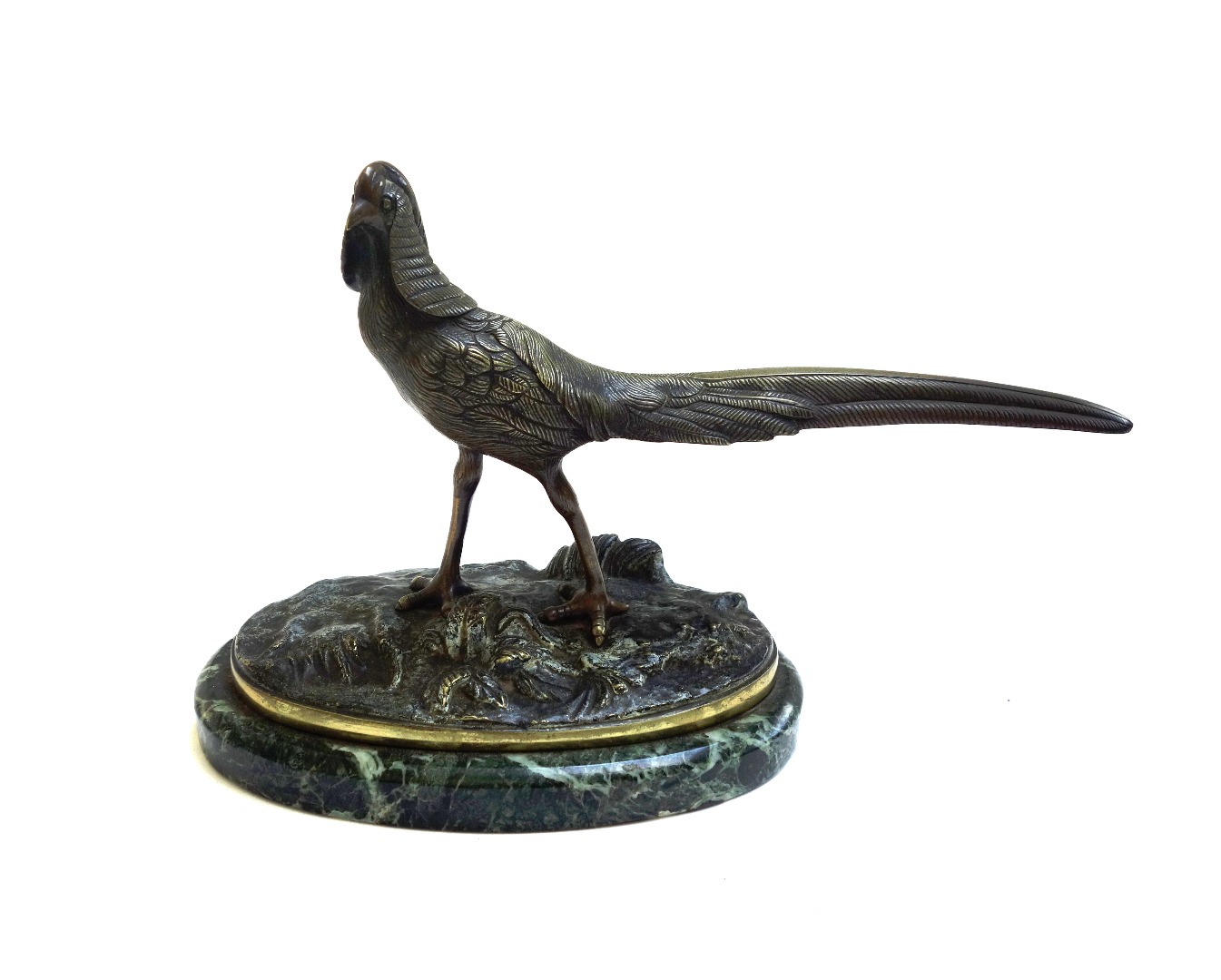 Appraisal: A bronze of a golden pheasant early th century on