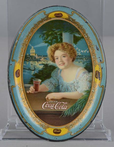 Appraisal: Vintage Coca Cola Exhibition Girl Tip Tray Old and original