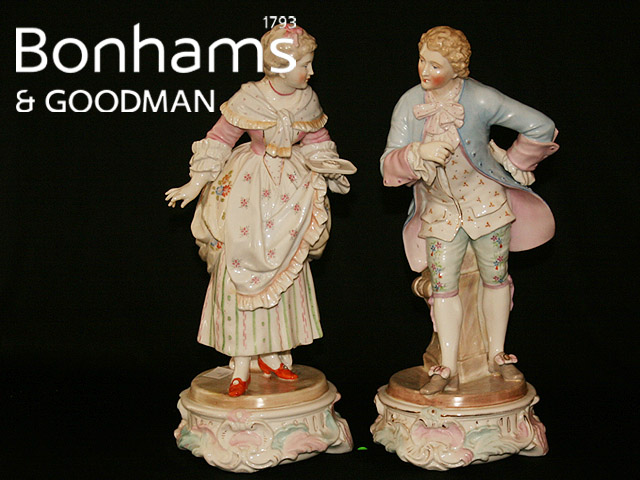 Appraisal: A pair of Continental porcelain figures of a lady and