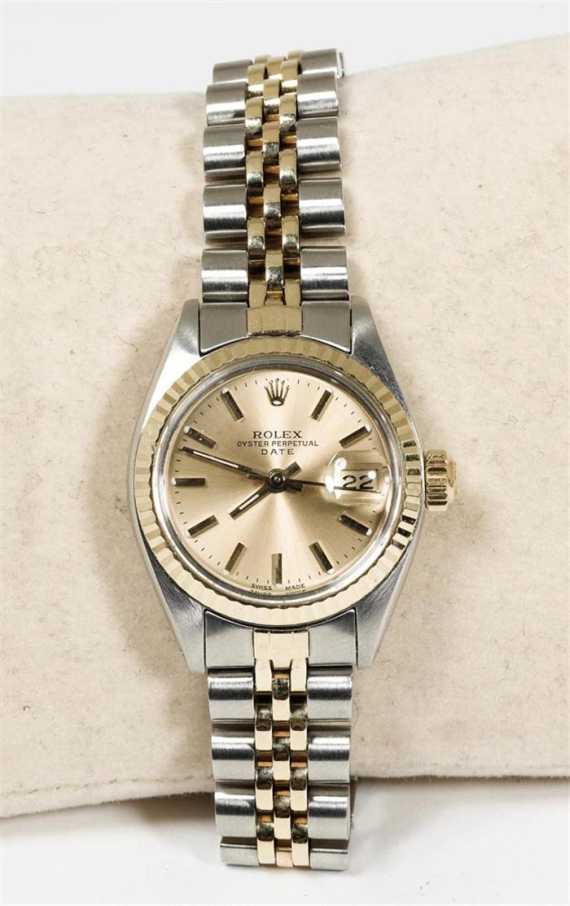 Appraisal: LADY'S WRISTWATCH ROLEX DATE ca Steel and yellow gold Ref