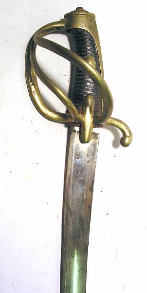 Appraisal: An Imperial Russian dragoon saberdated Modeled after the French An