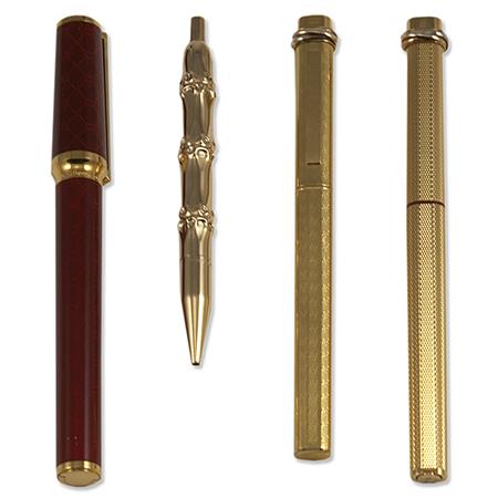 Appraisal: Tiffany Co Kt Pen Together with Two Gold Plated Pens