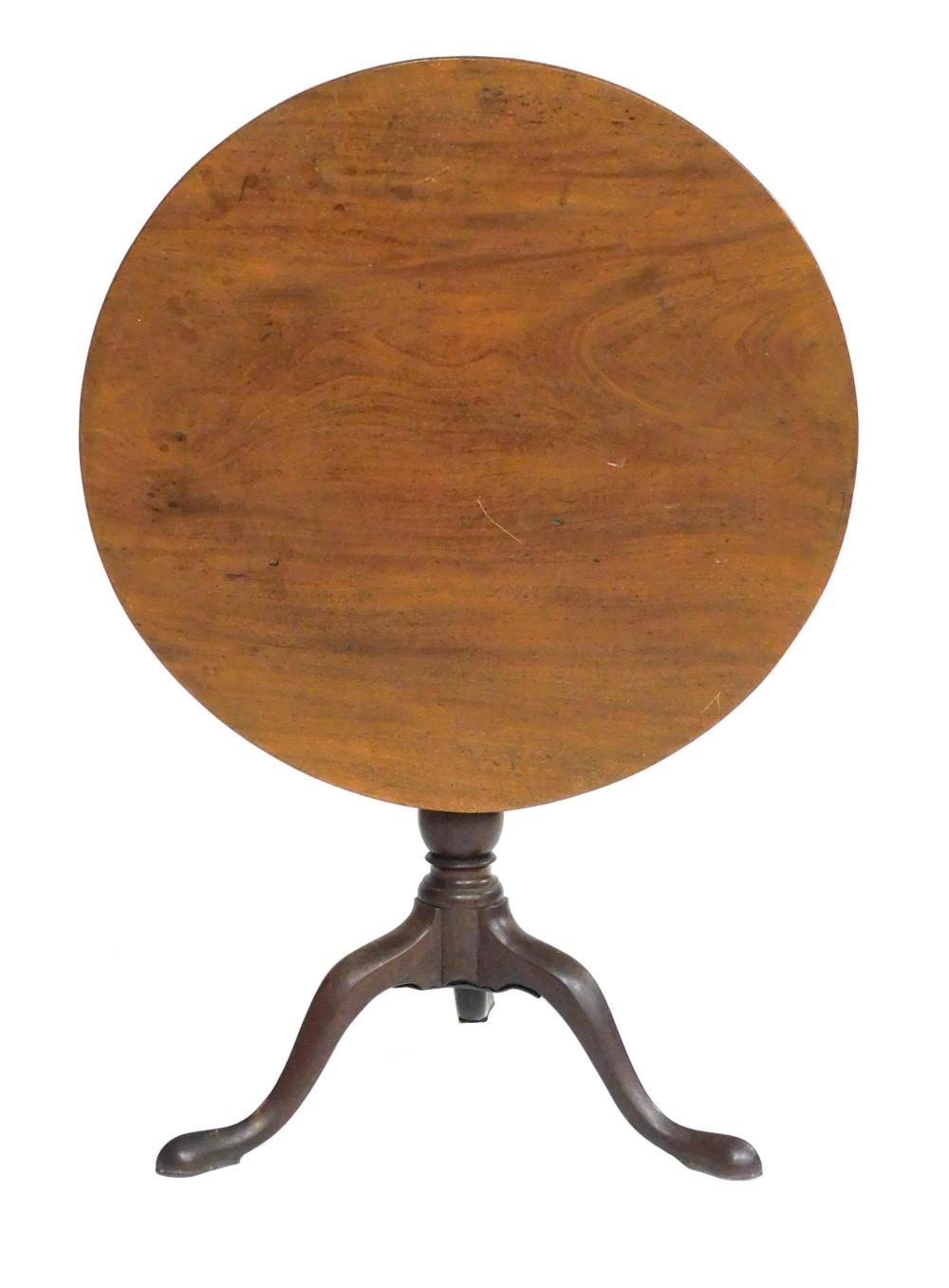 Appraisal: Tea table English mid to late th C mahogany round