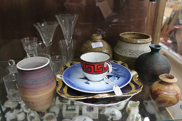 Appraisal: A SMALL COLLECTION OF STUDIO POTTERY glass and china