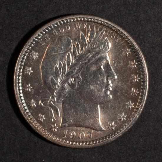 Appraisal: Three United States Barber type silver quarter dollars EF- -D