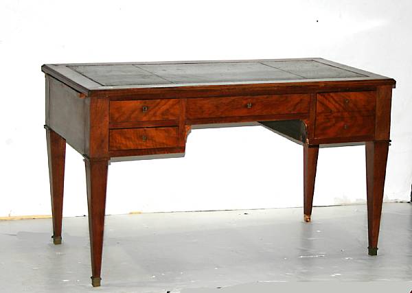 Appraisal: A Louis XVI style walnut desk late th century height